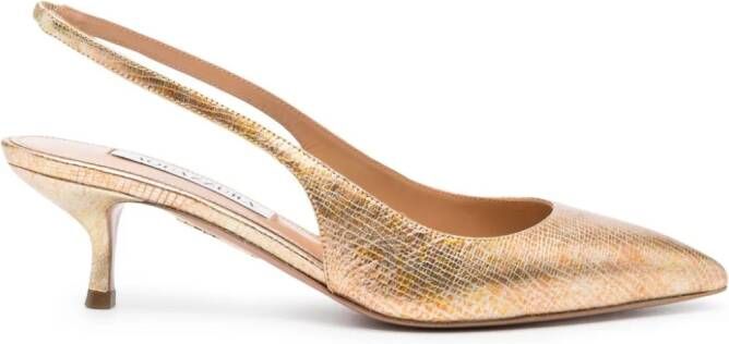 Aquazzura Purist slingback pumps Goud