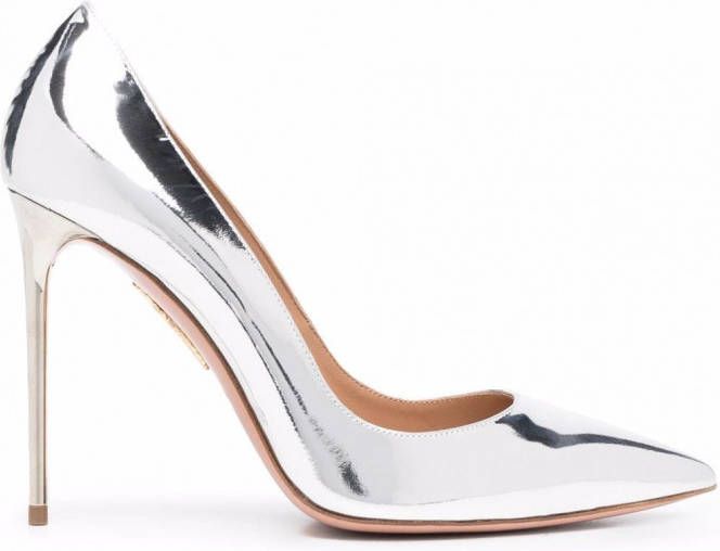 Aquazzura Purist metallic pumps Zilver