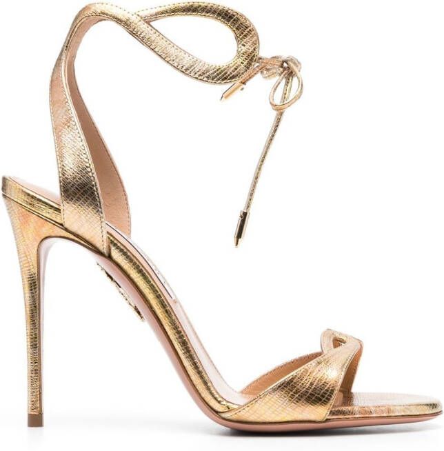 Aquazzura Sandalen met open neus Goud