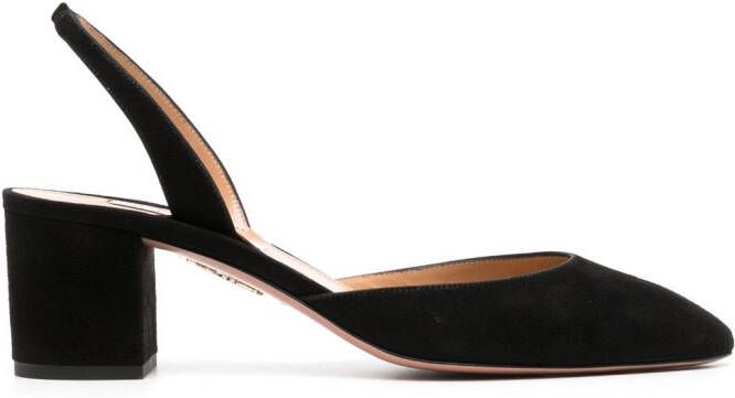 Aquazzura Slingback pumps met blokhak Zwart