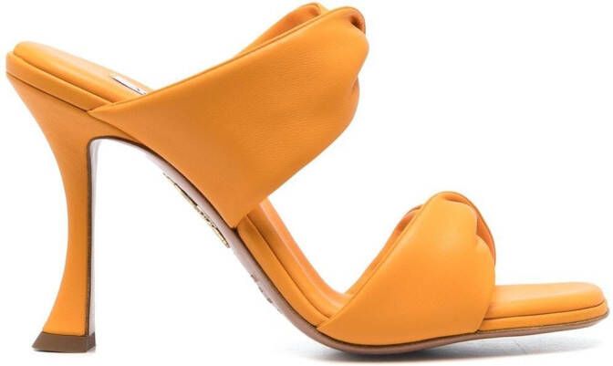 Aquazzura Twist leren muiltjes Oranje