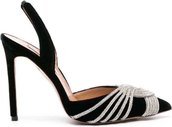 Aquazzura Ursina pumps met kristal Zwart