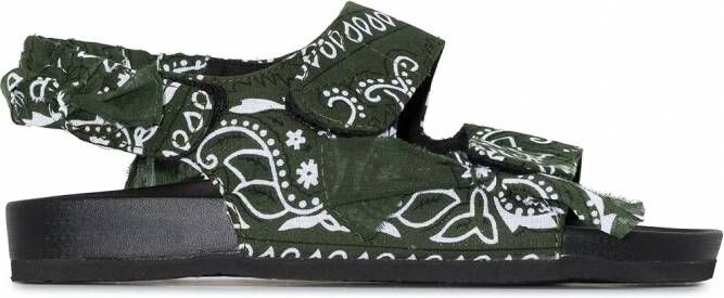 Arizona Love Apache sandalen met bandanaprint Groen