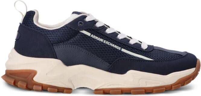 Armani Exchange AX chunky sneakers Blauw