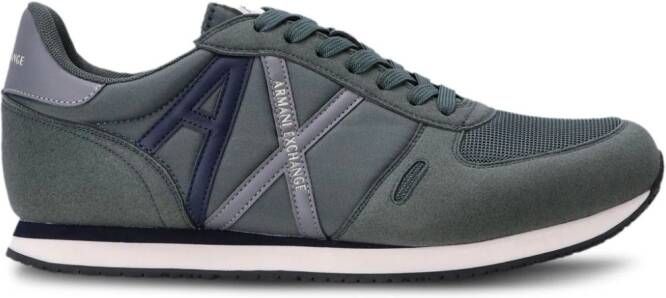 Armani Exchange AX sneakers met vlakken Groen