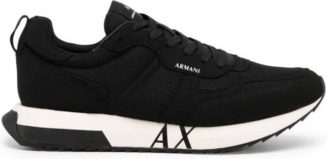 Armani Exchange Sneakers met logoprint Zwart