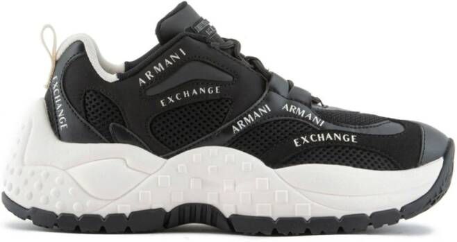 Armani Exchange Sneakers met logoprint Zwart