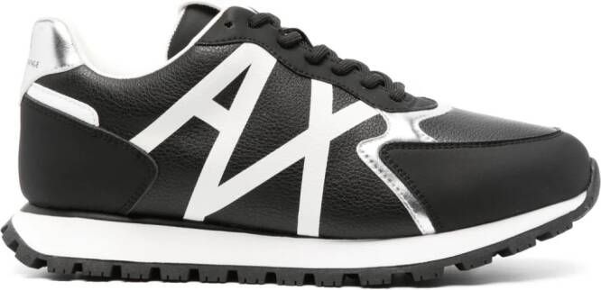 Armani Exchange Sneakers met logoprint Zwart