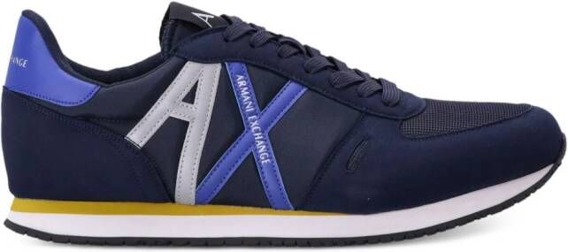 Armani Exchange Sneakers met logoprint Blauw