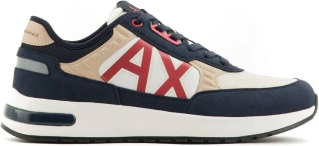 Armani Exchange Sneakers met logoprint Blauw