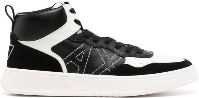 Armani Exchange Tweekleurige sneakers Zwart