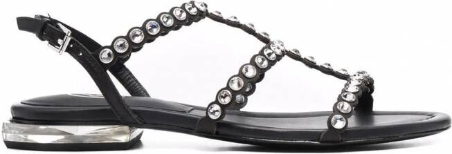 Ash Saphiro sandalen met studs Zwart