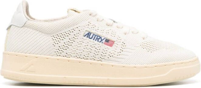 Autry Medalist open gebreide sneakers Wit