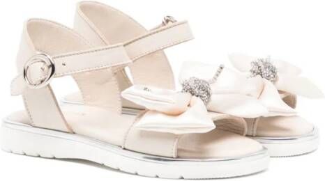 BabyWalker Sandalen met strikdetail Beige