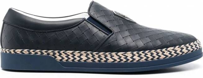 Baldinini Loafers met logopatch Blauw