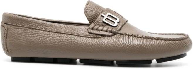 Baldinini Loafers met logoplakkaat Beige