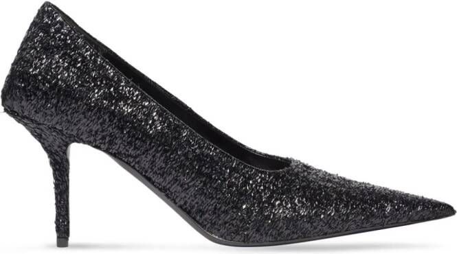 Balenciaga Knife 80 mm pumps met glitters Zwart