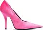 Balenciaga Knife fluwelen pumps Roze - Thumbnail 1