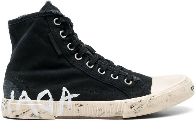 Balenciaga Paris high-top sneakers Zwart