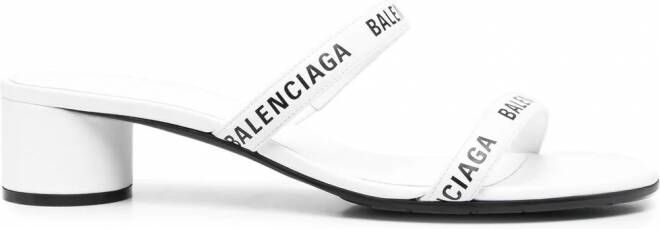 Balenciaga Sandalen met logoband Wit