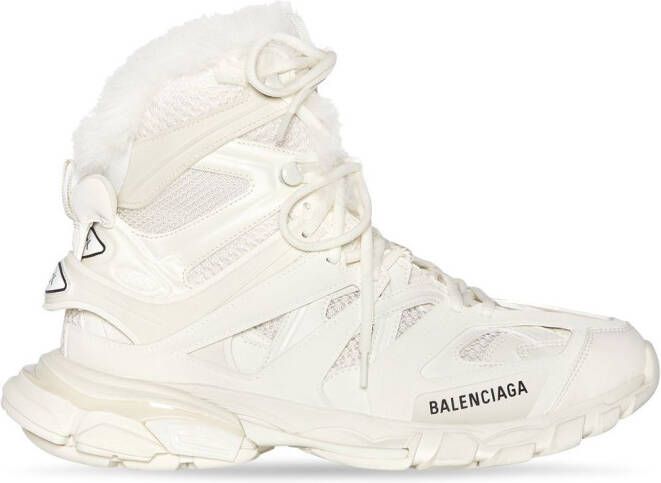 Balenciaga Track Hike sneakerlaarzen met bont Beige