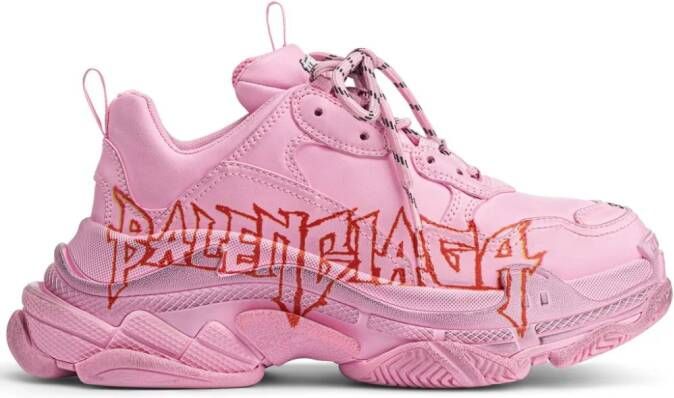 Balenciaga Triple S sneakers met logoprint Roze