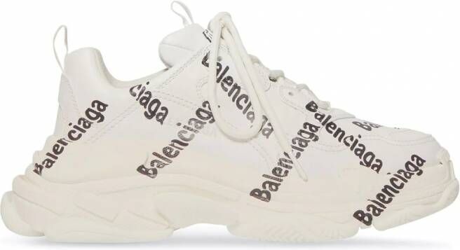 Balenciaga Triple S sneakers met logoprint Wit