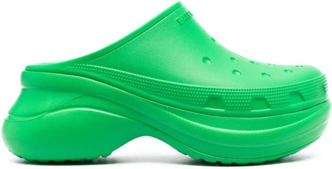 Balenciaga x Crocs muiltjes met plateauzool Groen