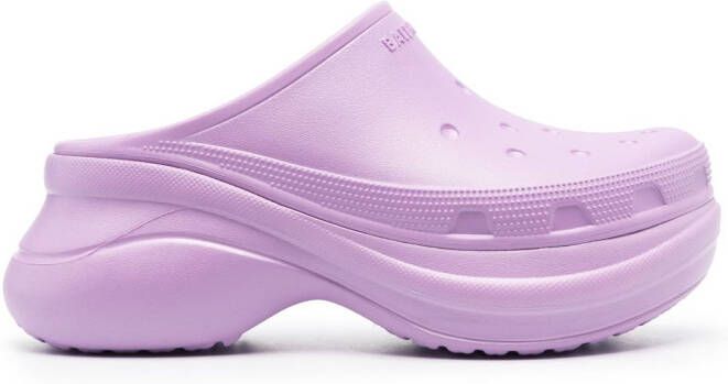 Balenciaga x Crocs muiltjes met plateauzool Paars