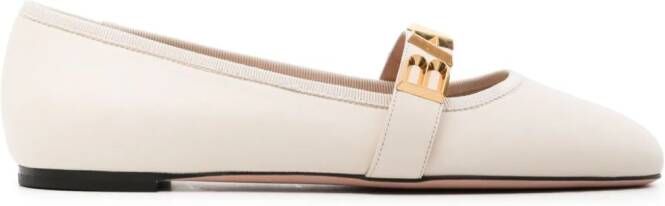 Bally Balby leren ballerina's Beige