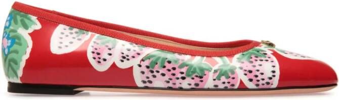 Bally Biuty leren ballerina's Rood