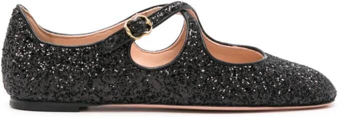 Bally Byntia ballerina's met glitter Zwart