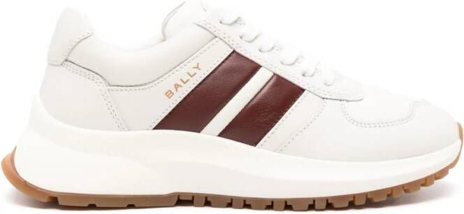 Bally Darsyl gestreepte leren sneakers Wit