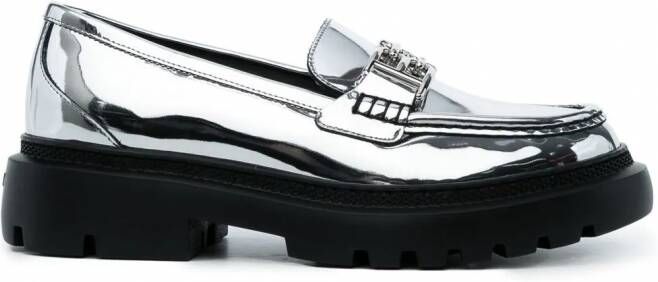 Bally Gioia leren loafers Zilver