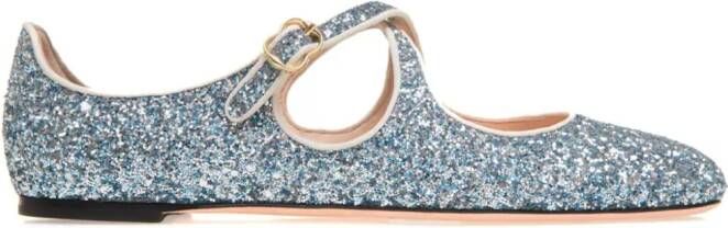 Bally Ballerina's verfraaid met glitters Blauw