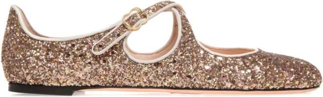 Bally Ballerina's verfraaid met glitters Goud