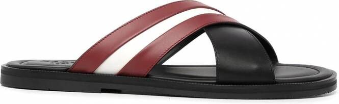 Bally Jaabir sandalen met streepdetail Zwart