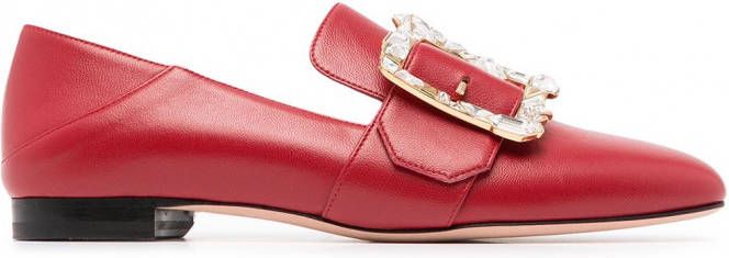 Bally Janelle leren slippers Rood