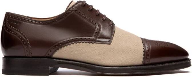 Bally Leren derby schoenen met vlakken Bruin