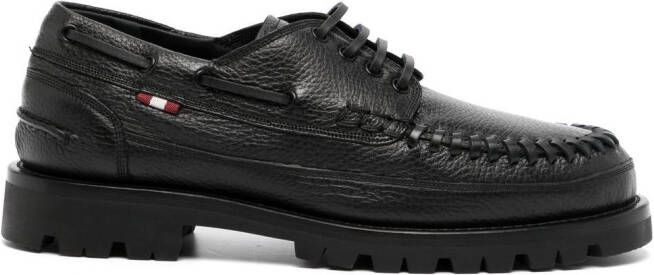 Bally Leren Derby schoenen Zwart