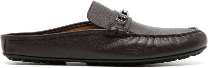 Bally Leren loafers Zwart