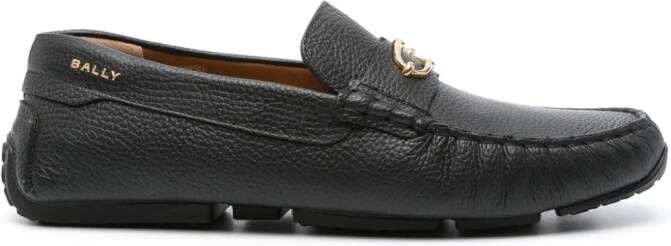 Bally Leren loafers Zwart