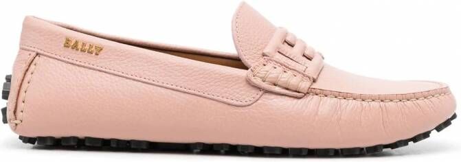 Bally Loafers met logoplakkaat Roze