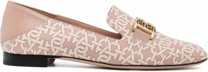 Bally Loafers met logoprint Roze