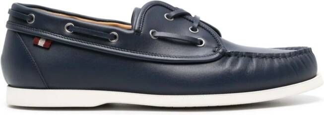 Bally Nabry leren bootschoenen Blauw