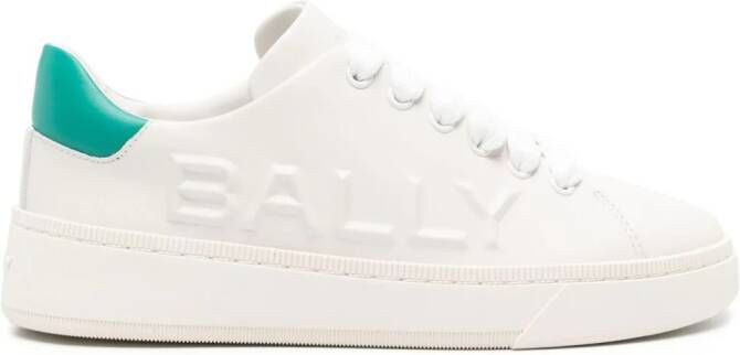 Bally Reka leren sneakers met logo-reliëf Wit