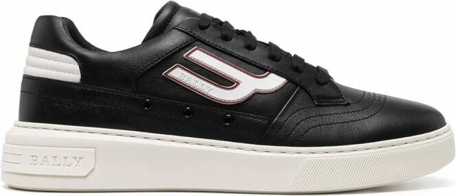 Bally Sneakers met logopatch Zwart