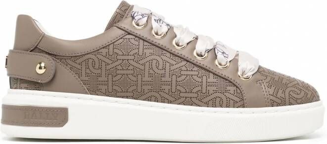 Bally Sneakers met logoprint Bruin