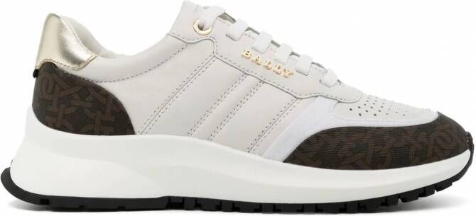 Bally Sneakers met monogram vlakken Wit