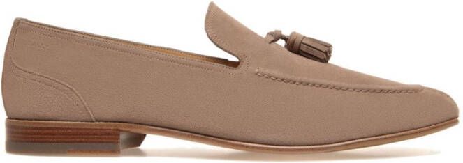 Bally Suède loafers met kwastje Bruin